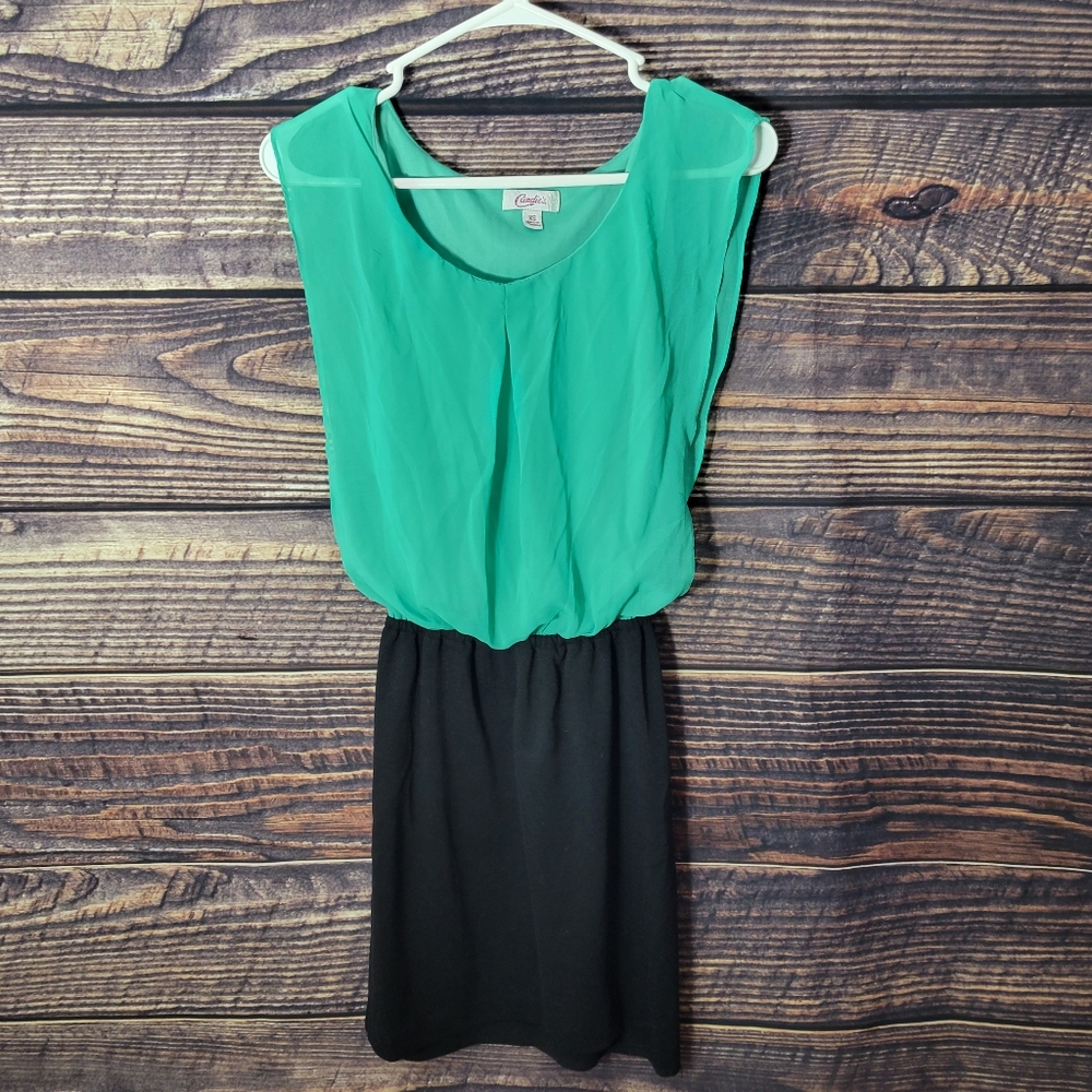 XS Candies Mint Green & Black Dress.